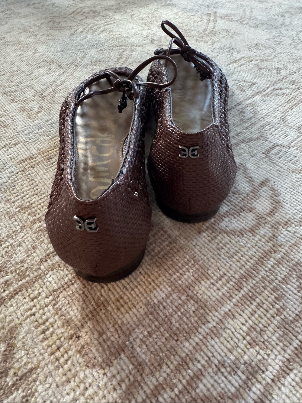 Sam Edelman Marcie Ballet Flat in Terazzo Brown Weave - Picture 5 of 6